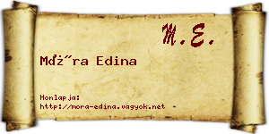 Móra Edina névjegykártya